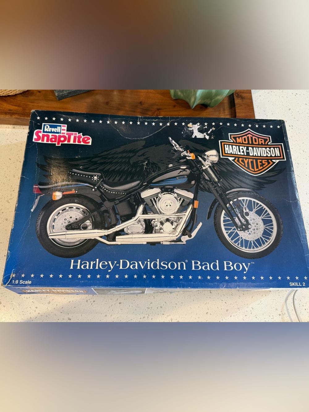 1996 Revell Model Kit, SnapTite Harley-Davidson Bad Boy #7305 1:8 Scale Skill 2
